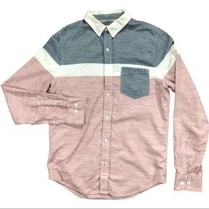 1901 Casual button down men’s small Pink white
